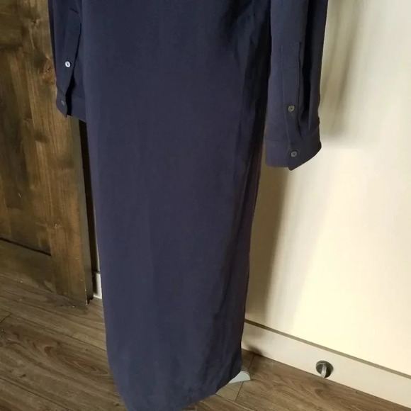 Theory Cady Midi Shirt Dress Navy M - Picture 9 of 11